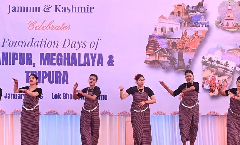 Jammu Kashmir's Lok Bhavan celebrates statehood days of Tripura, Manipur and Meghalaya
