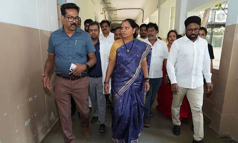 Telangana Jagruthi president K Kavitha