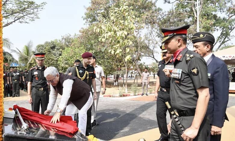 Telangana Governor Jishnu Dev Varma inaugurates 108-feet high National Flag at Mehdipatnam Garrison.