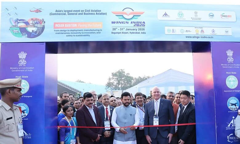 Wings India 2026 inaugurated at Hyderabad’s Begumpet Airport