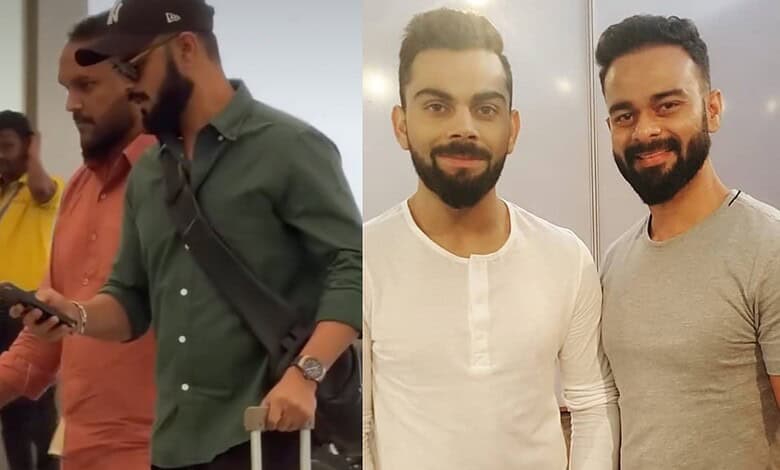 Sameer Ali, Virat Kohli lookalike from Hyderabad, captured at an event.