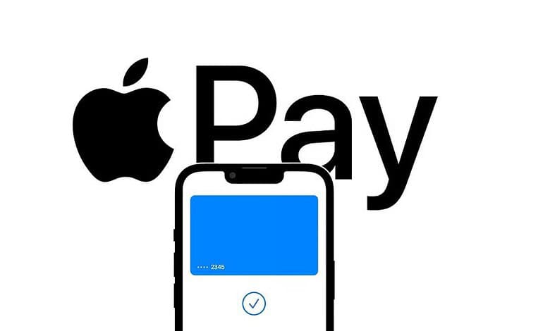 Apple Pay logo on a smartphone screen, representing digital payment technology for secure transactions.