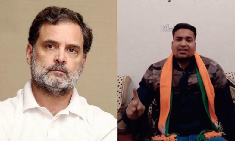 BJP worker issues threat against Rahul Gandhi