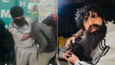 Daksh Chaudhary and his mob assaulting a Muslim man over allegations of luring a Hindu women to convert her to Islam
