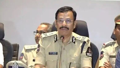 Hyderabad Police Commissioner VC Sajjanar addresses a meeting