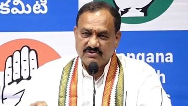 TPCC President Mahesh Kumar Goud adresses the media