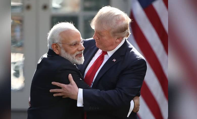 Indian Prime Minister Narendra Modi with US President Donald Trump (File Photo)