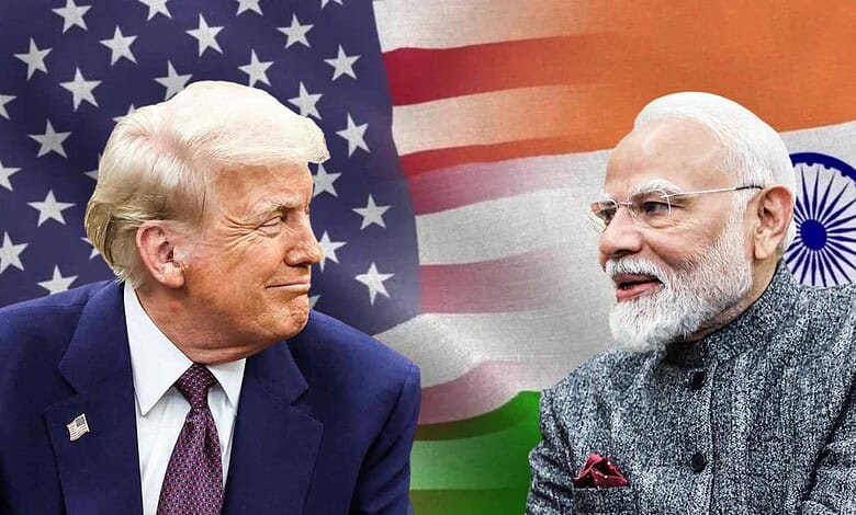 Indian Prime Minister Narendra Modi with US President Donald Trump