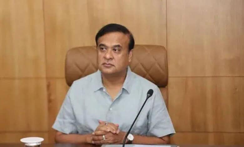 Assam CM Himanta Biswa Sarma addresses a meeting