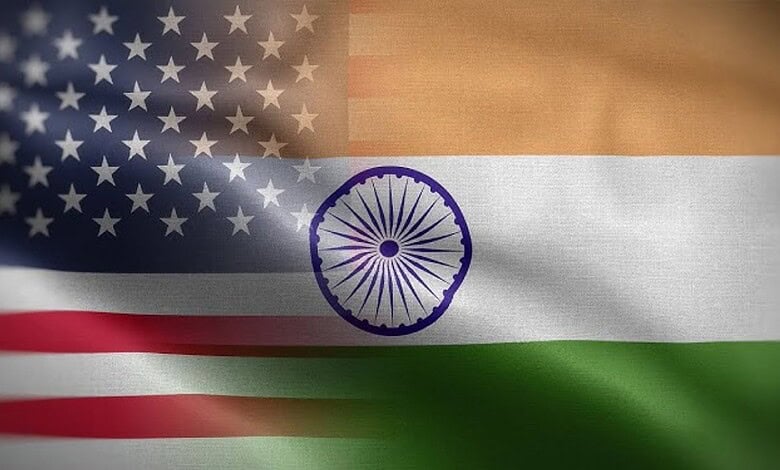 US and India flags with joint statement, trade agreement theme.