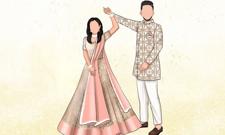 Indian couple in traditional attire, symbolizing marriage registration and parental consent.