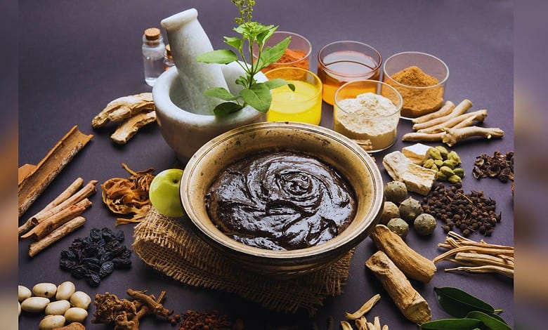 Image shows spices and a mortar pestle