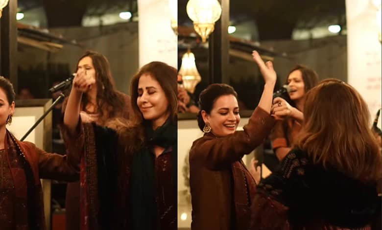 Women dancing to 'Mast Kalandar' at Siasat Daily gathering.