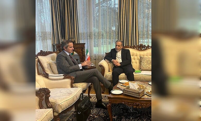 Iranian Foreign Minister and UN nuclear agency chief in Geneva discuss nuclear negotiations.