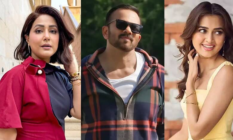 Contestants of Khatron Ke Khiladi 15, including ex-stars, posing outdoors for the show.