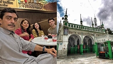 Images of Meri Zindagi Hai Tu actors and Mouli Ali Dargah in Hyderabad