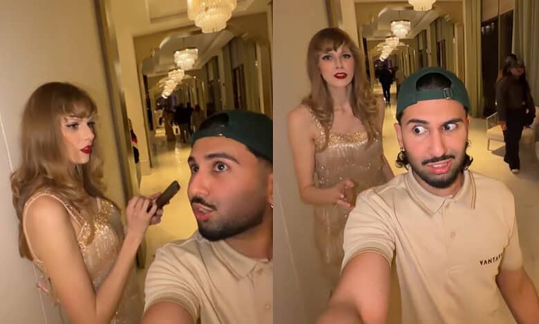 Orry declines photo with Taylor Swift at an event, showing a humorous moment.