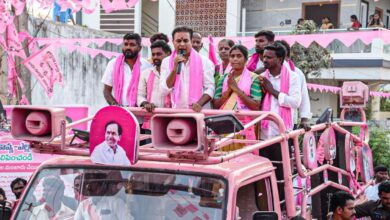 Image of BRS working president KTR for the municipal poll campaign.