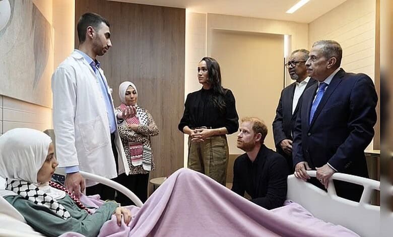 Prince Harry and Meghan visit Syrian and Palestinian refugees in Jordan, engaging with displaced communit.