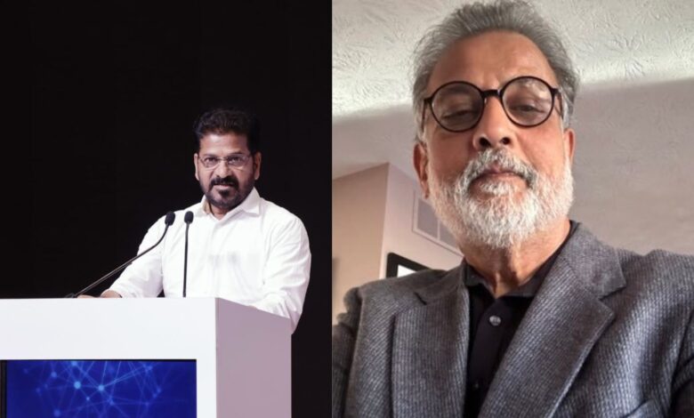 Telangana Chief Minister Revanth Reddy (left) Tushar Gandhi (right)