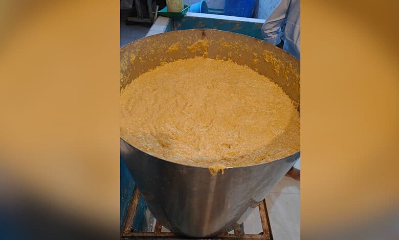 Adulterated ginger paste seized in Hyderabad by authorities.