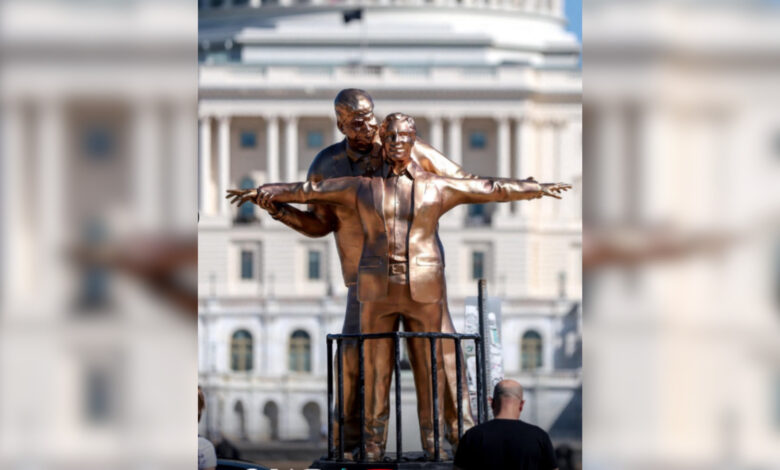 Epstein Trump statue