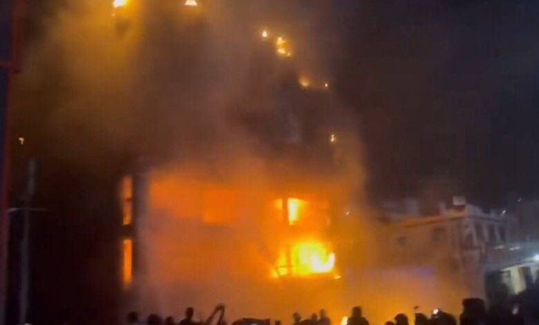 Massive fire breaks out at Chandanagar in Hyderabad