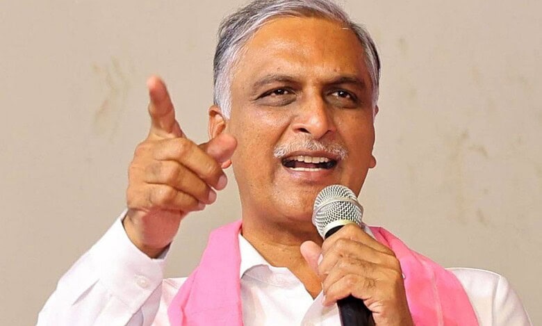 Telangana Chief Minister addressing officers, raising his finger during a political rally.