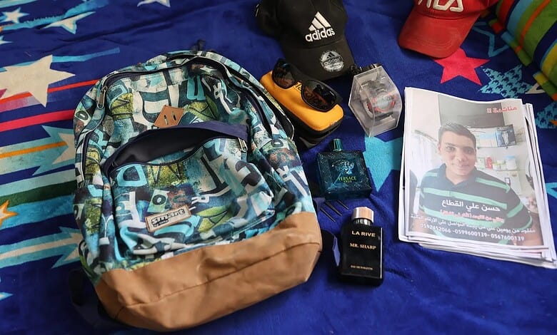 The belongings of 16-year-old Hassan, who went missing in Gaza. Photo: Wired