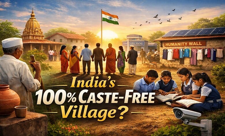 Village in India promoting caste equality with diverse community and cultural harmony.