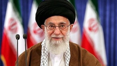 Iranian leader Ayatollah Ali Khamenei's poster torn sparks protests in Hyderabad.