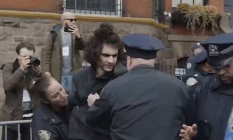 Device thrown at anti-Islam protest in New York City, police investigate incident involving protester and.