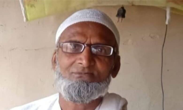 Elderly man with glasses and white beard, attacked in Bihar over communal remarks.