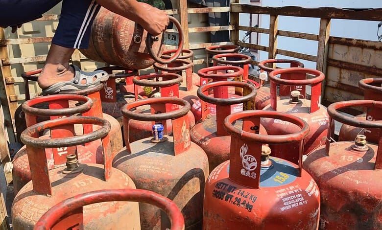 LPG cylinders seized amid shortage in Hyderabad, highlighting ongoing fuel supply issues.