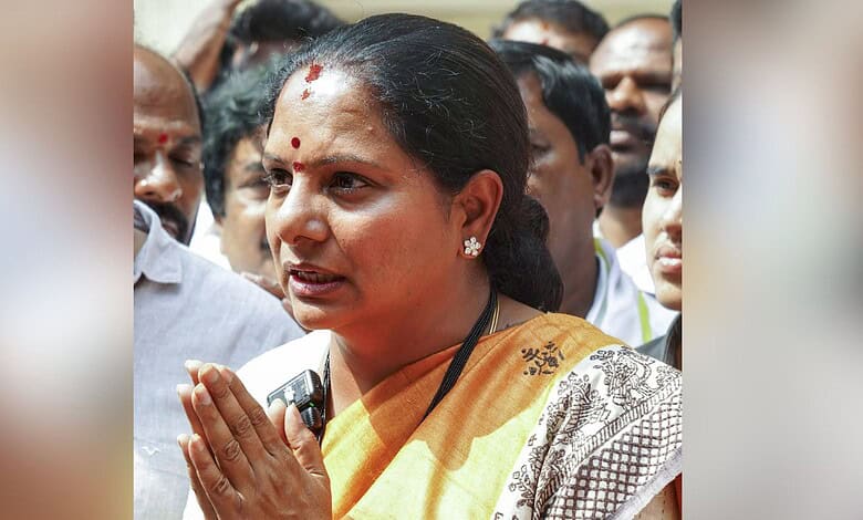 Kavitha calls off her indefinite fast in Khammam district supporting land outstees' rights.