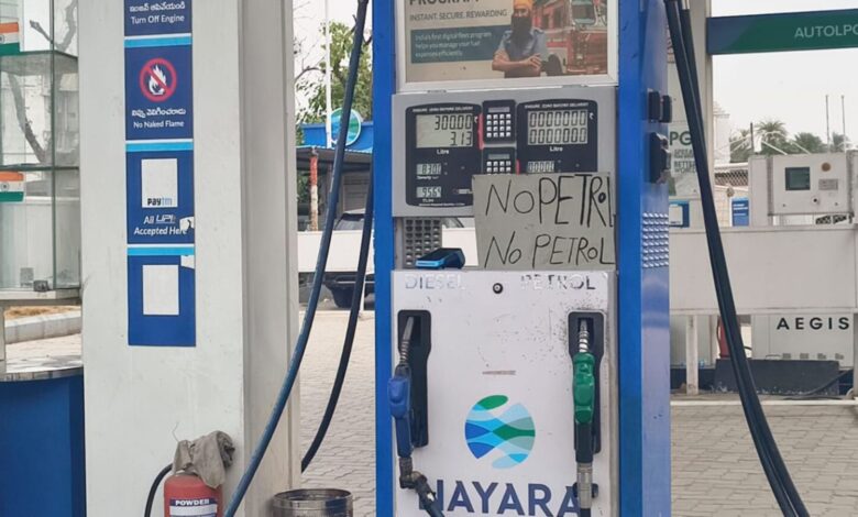 Fuel queues, fare surge and no drivers leave Hyderabad commuters stranded