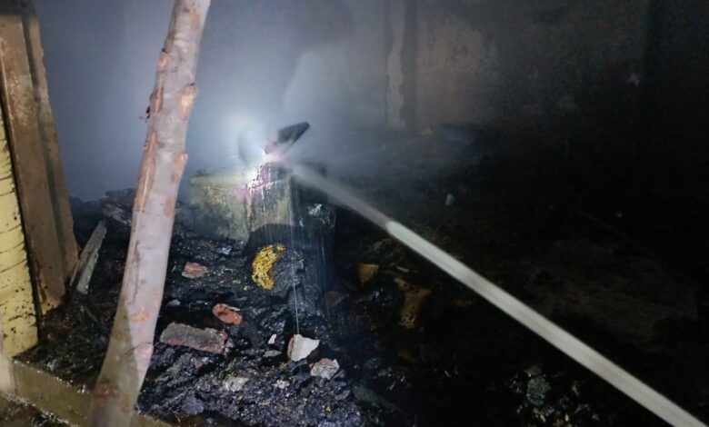A Kiran store was gutted in Medak