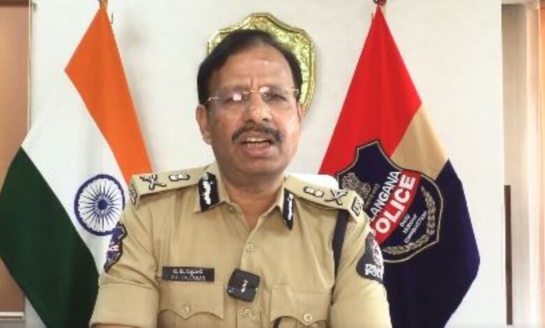 Hyderabad Police Commissioner VC Sjjanar delivers a video message