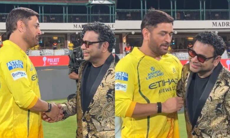 AR Rahman and MS Dhoni
