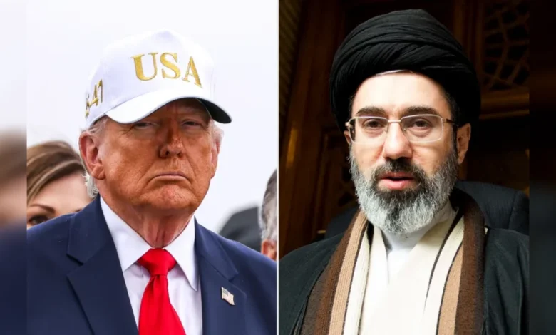 US President Donald Trump and Iran’s Supreme Leader Mojtaba Khamenei.