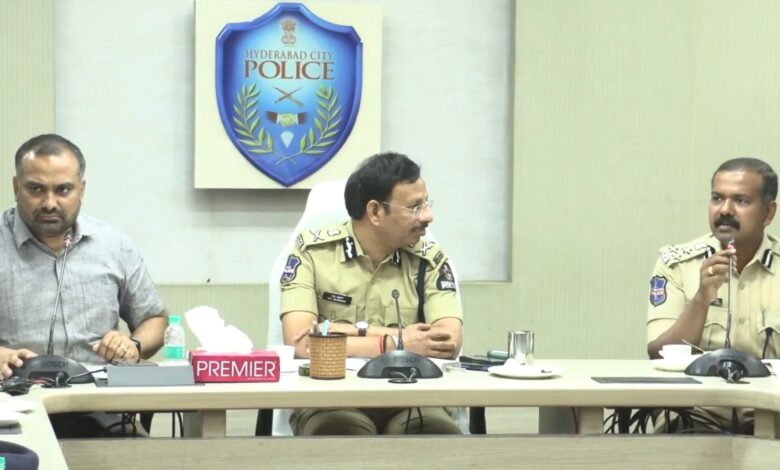 GHMC Commissioner RV Karnan reviews monsoon preparedness with Hyderabad police
