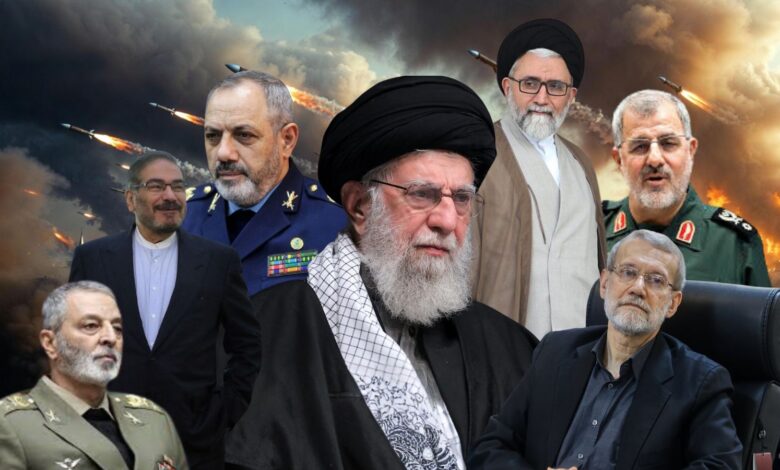 Composite image of senior Iranian leaders killed in reported US-Israeli strikes amid escalating Iran war.