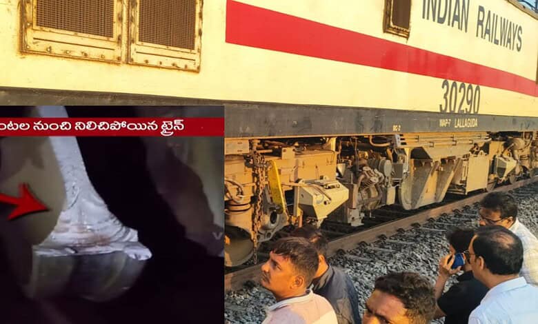 Emergency response to wheel failure at Telangana railway station.