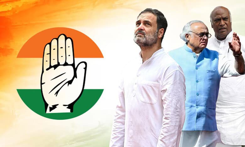 Indian politicians standing together, promoting harmony amid political tensions.