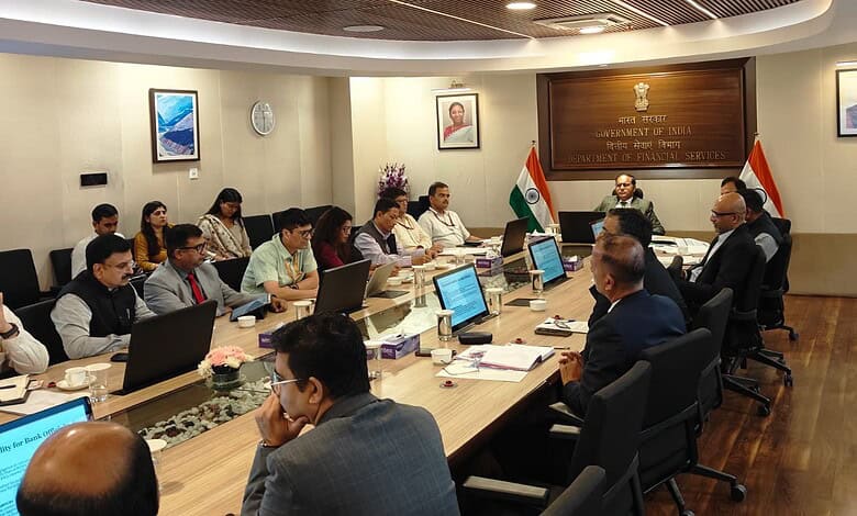 Hyderabad Police officials discuss Operation Octopus and anti-fraud AI technology in a formal meeting roo.