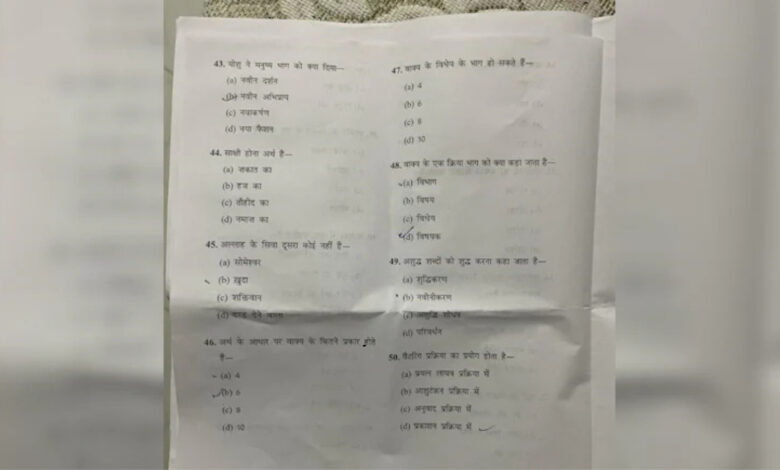 Madhya Pradesh Ujjain's controversial exam paper