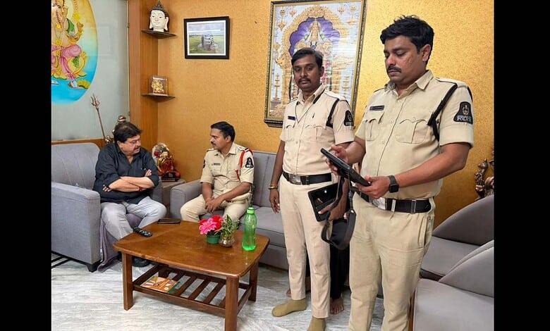 Telangana BJP leaders meet police officers to discuss protest arrangements amid political tensions.