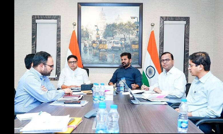 Telangana CM Revanth in a review meeting