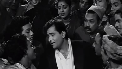 Scene from Raj Kapoor's famous song "Ramayya Vastavaiya" performed in Hyderabad.