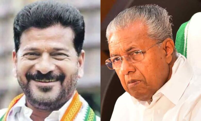 Telangana CM Revanth Reddy informs Keralam CM Pinarayi Vijayan that he will be visiting Keralam on Tuesday, April 7.